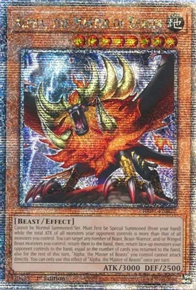 Alpha, the Master of Beasts - RA01-EN022 - Quarter Century Secret Rare - 1st Edition