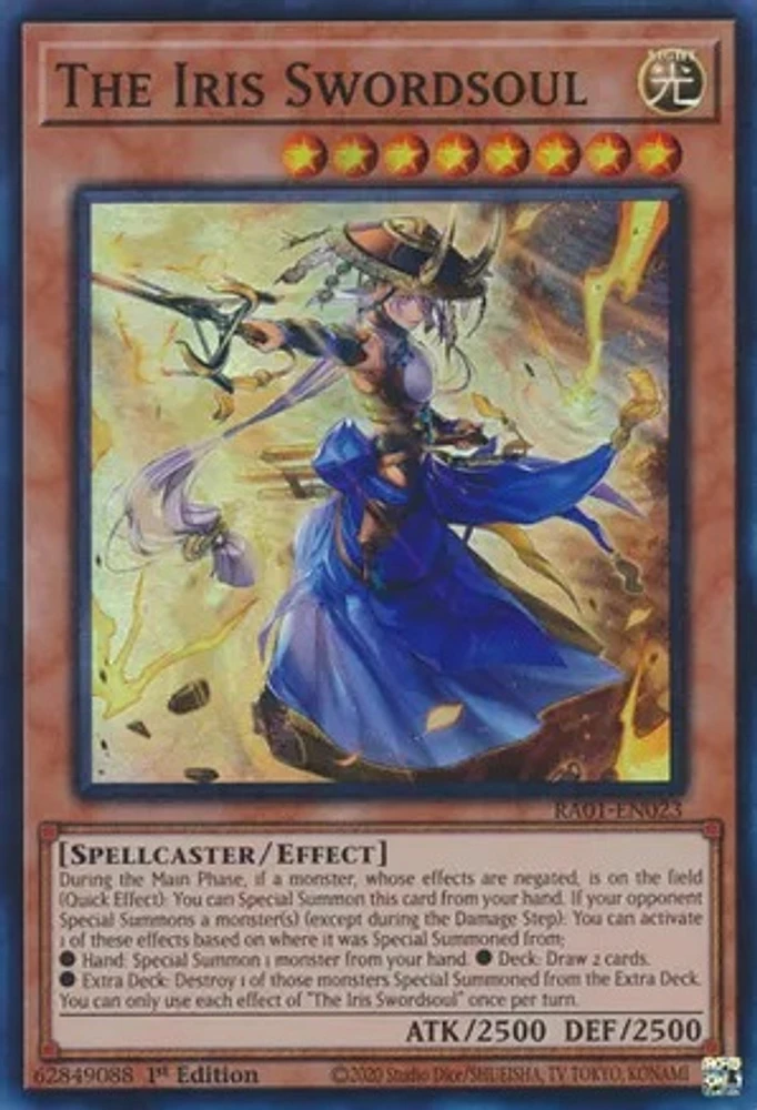 The Iris Swordsoul - RA01-EN023 - Super Rare - 1st Edition