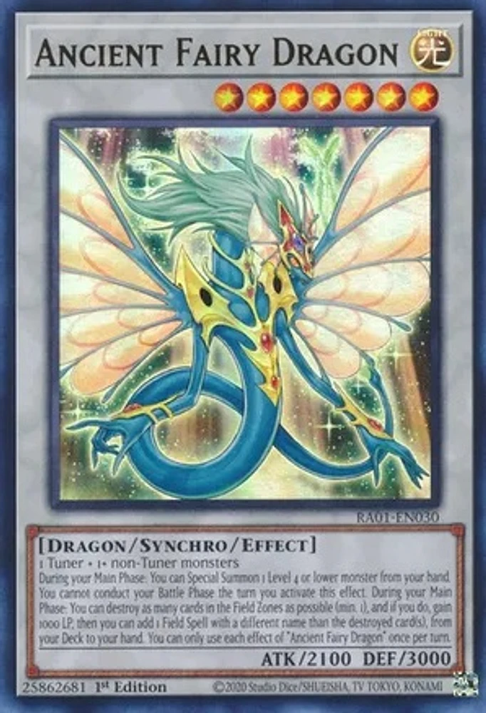 Ancient Fairy Dragon - RA01-EN030 - Ultra Rare - 1st Edition