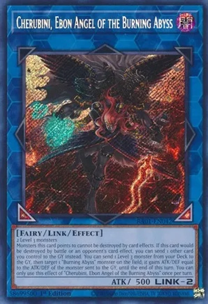 Cherubini, Ebon Angel of the Burning Abyss - RA01-EN042 - Secret Rare - 1st Edition