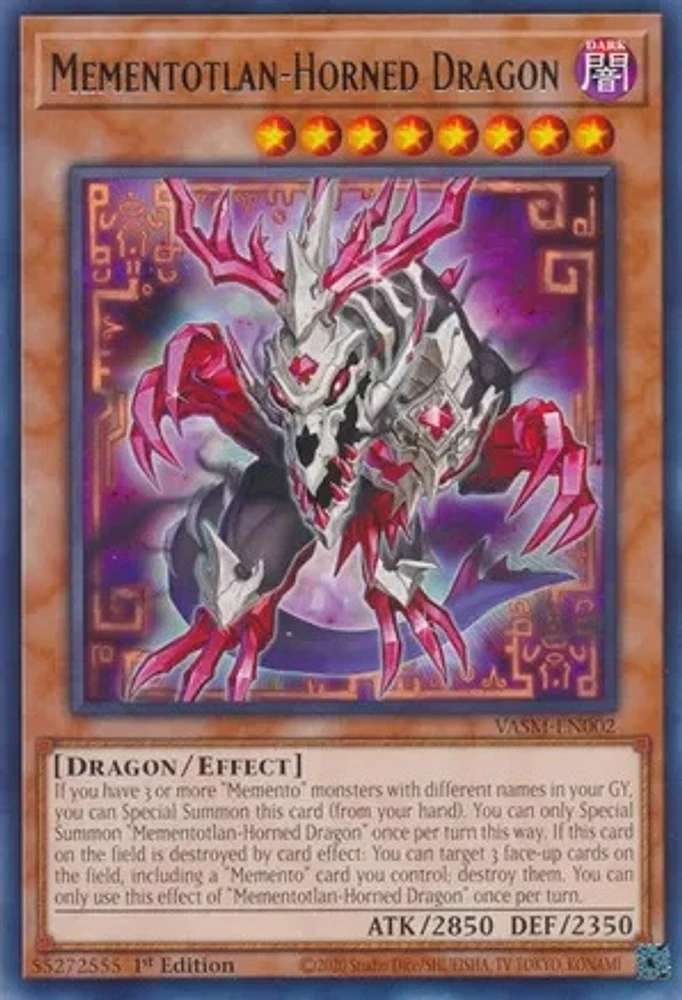 Mementotlan-Horned Dragon - VASM-EN002 - Rare - 1st Edition