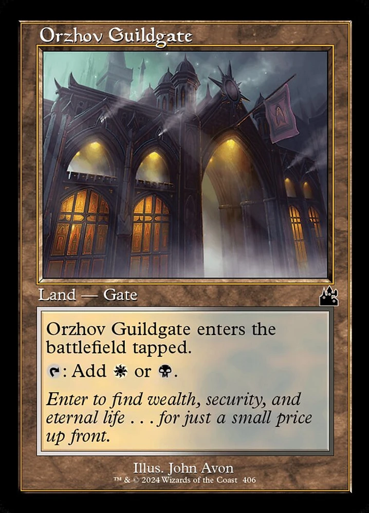 Orzhov Guildgate - Foil - Retro Frame