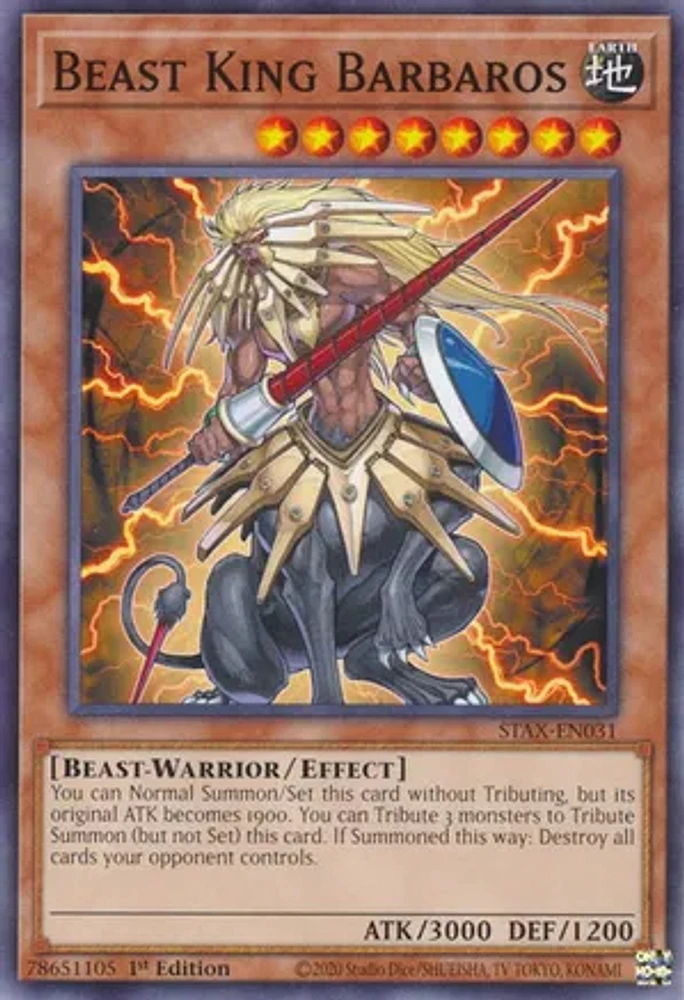 Beast King Barbaros - STAX-EN031 - Common - 1st Edition