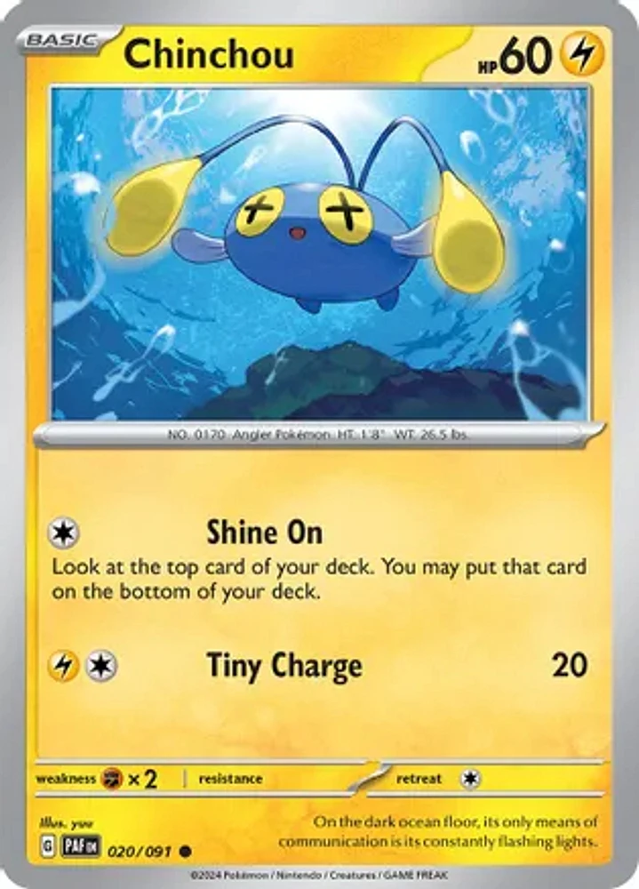 Chinchou - 020/091 - Common - Reverse Holo