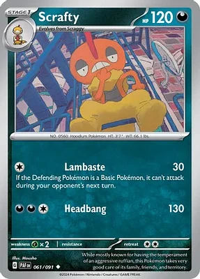 Scrafty - 061/091 - Uncommon - Reverse Holo