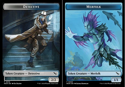 Detective (0010) // Merfolk (0003) Double-Sided Token - Foil