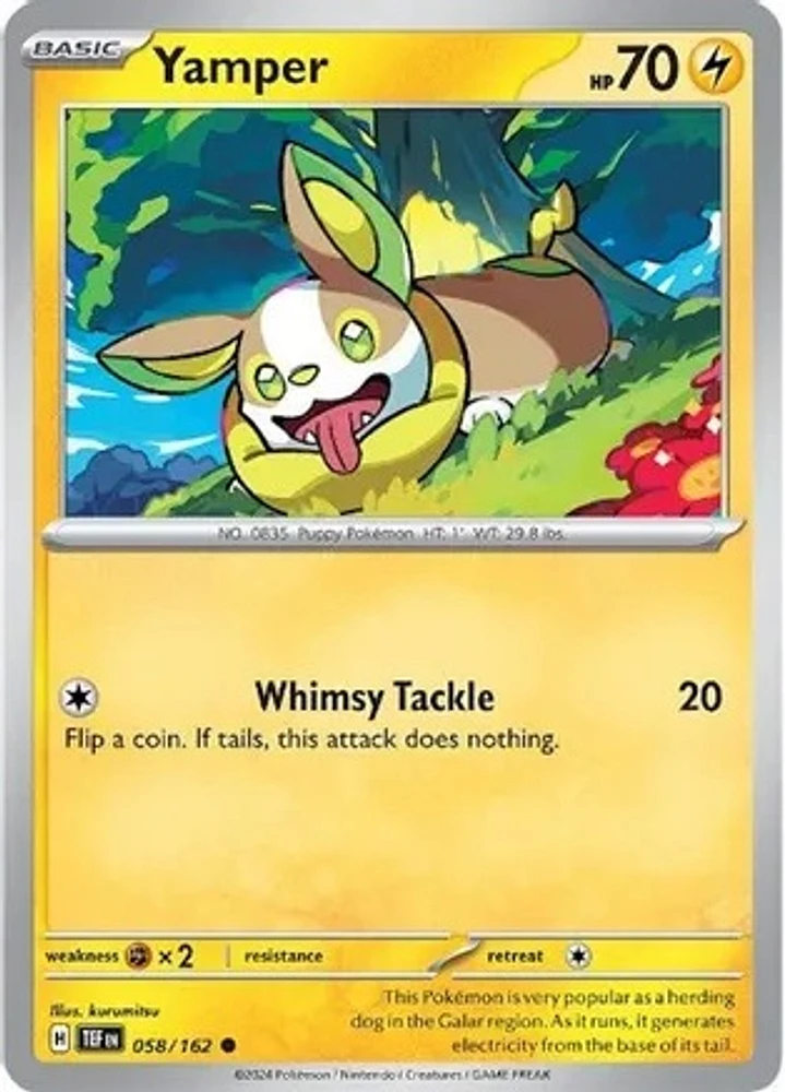 Yamper - 058/162 - Common - Reverse Holo