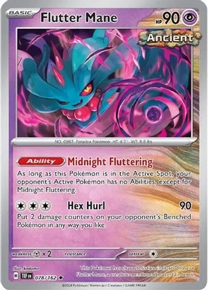 Flutter Mane - 078/162 - Holo Rare