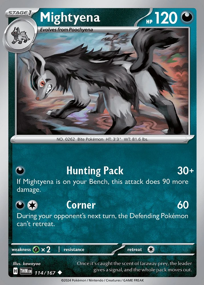 Mightyena - 114/167 - Uncommon - Reverse Holo