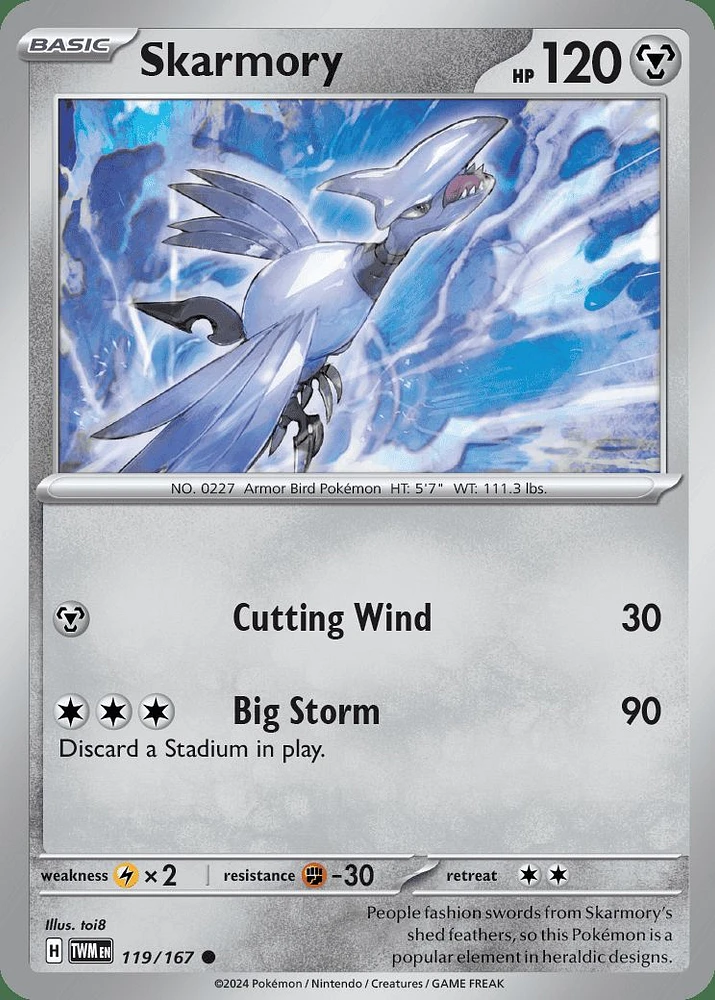 Skarmory - 119/167 - Common