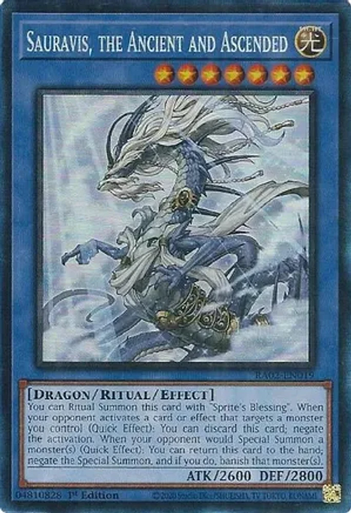 Sauravis, the Ancient and Ascended - RA02-EN019 - Prismatic Collector's Rare - 1st Edition