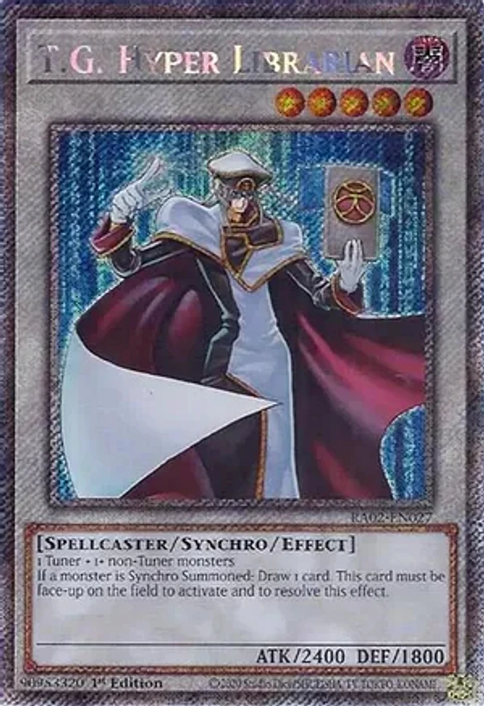 T.G. Hyper Librarian - RA02-EN027 - Platinum Secret Rare - 1st Edition