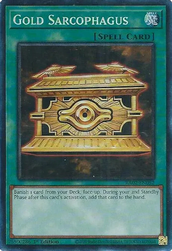 Gold Sarcophagus - RA02-EN052 - Prismatic Collector's Rare - 1st Edition