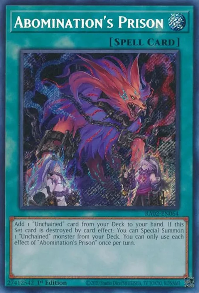 Abomination's Prison - RA02-EN064 - Super Rare - 1st Edition