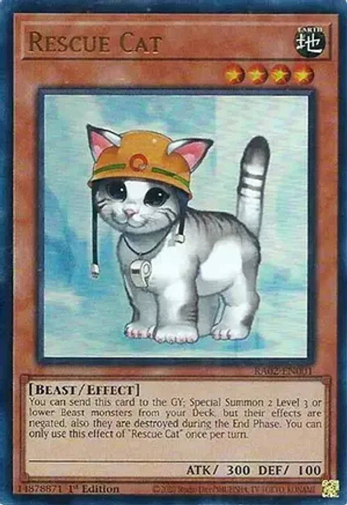 Rescue Cat - RA02-EN001 - Ultra Rare - 1st Edition