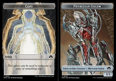 Eldrazi Spawn (0002) // Phyrexian Golem (0032) Double-Sided Token - Foil