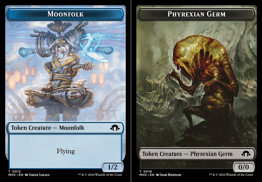 Moonfolk (0012) // Phyrexian Germ (0016) Double-Sided Token - Foil