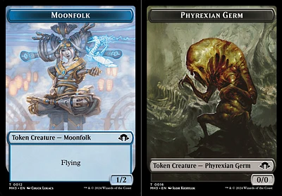 Moonfolk (0012) // Phyrexian Germ (0016) Double-Sided Token - Foil