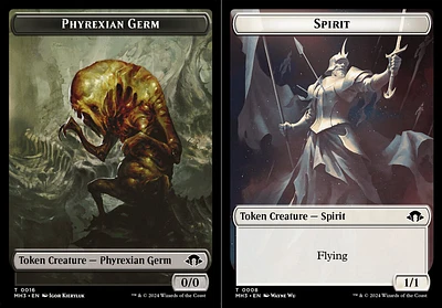 Phyrexian Germ (0016) // Spirit (0008) Double-Sided Token - Foil