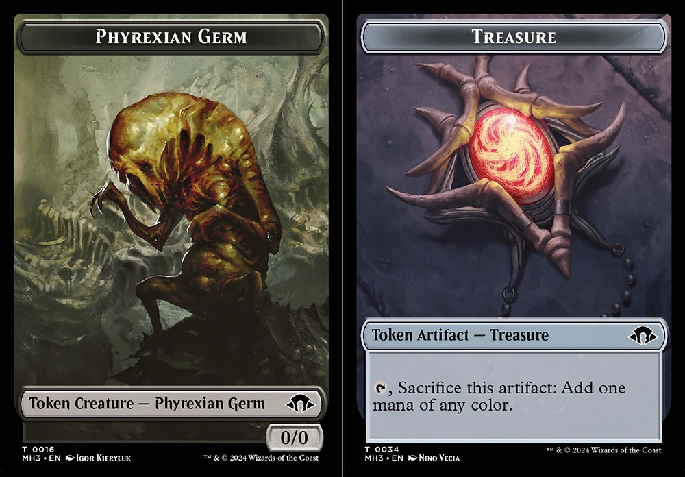 Phyrexian Germ (0016) // Treasure (0034) Double-Sided Token - Foil