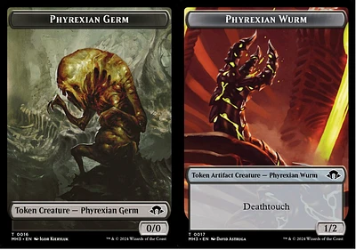 Phyrexian Germ // Phyrexian Wurm (0017) Double-Sided Token - Foil