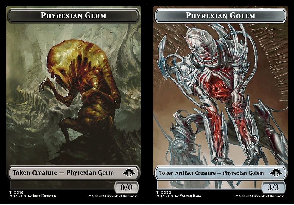 Phyrexian Germ // Phyrexian Golem Double-Sided Token - Foil