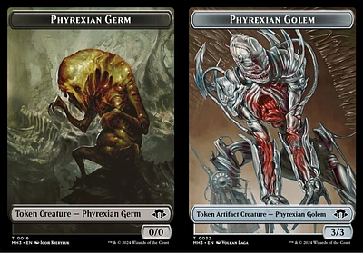 Phyrexian Germ // Phyrexian Golem Double-Sided Token - Foil