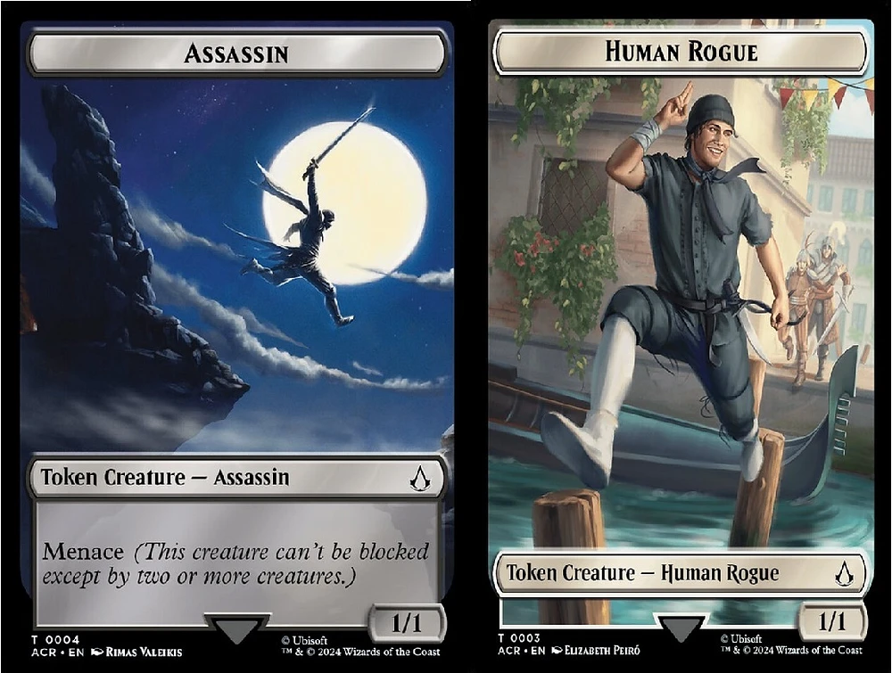 Assassin (0004) // Human Rogue (0003) Double-Sided Token - Foil