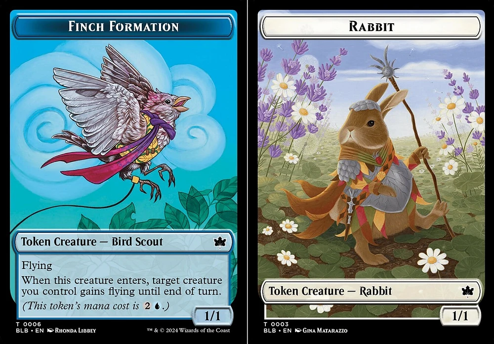 Finch Formation (0006) // Rabbit (0003) Double-Sided Token - Foil