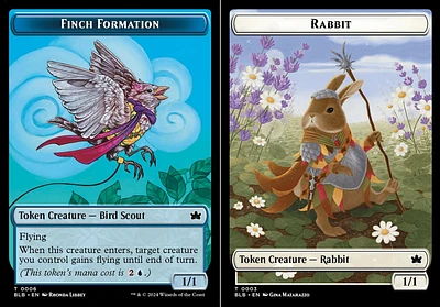 Finch Formation (0006) // Rabbit (0003) Double-Sided Token - Foil