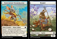 Flowerfoot Swordmaster (0001) // Rabbit (0003) Double-Sided Token - Foil