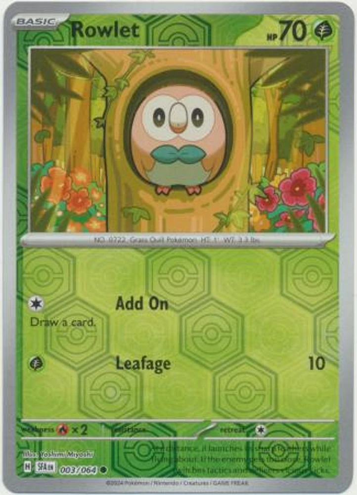 Rowlet - 003/064 - Common - Reverse Holo