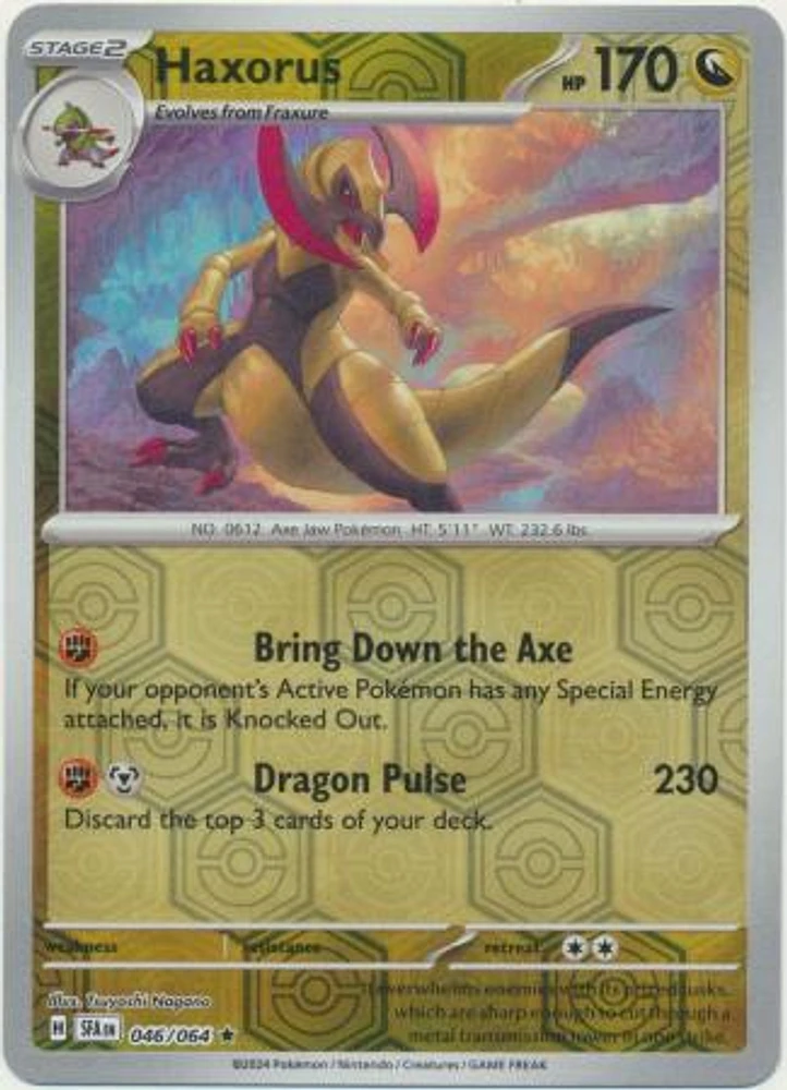 Haxorus - 046/064 - Rare - Reverse Holo