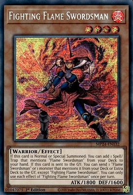 Fighting Flame Swordsman - MP24-EN132 - Prismatic Secret Rare - 1st Edition