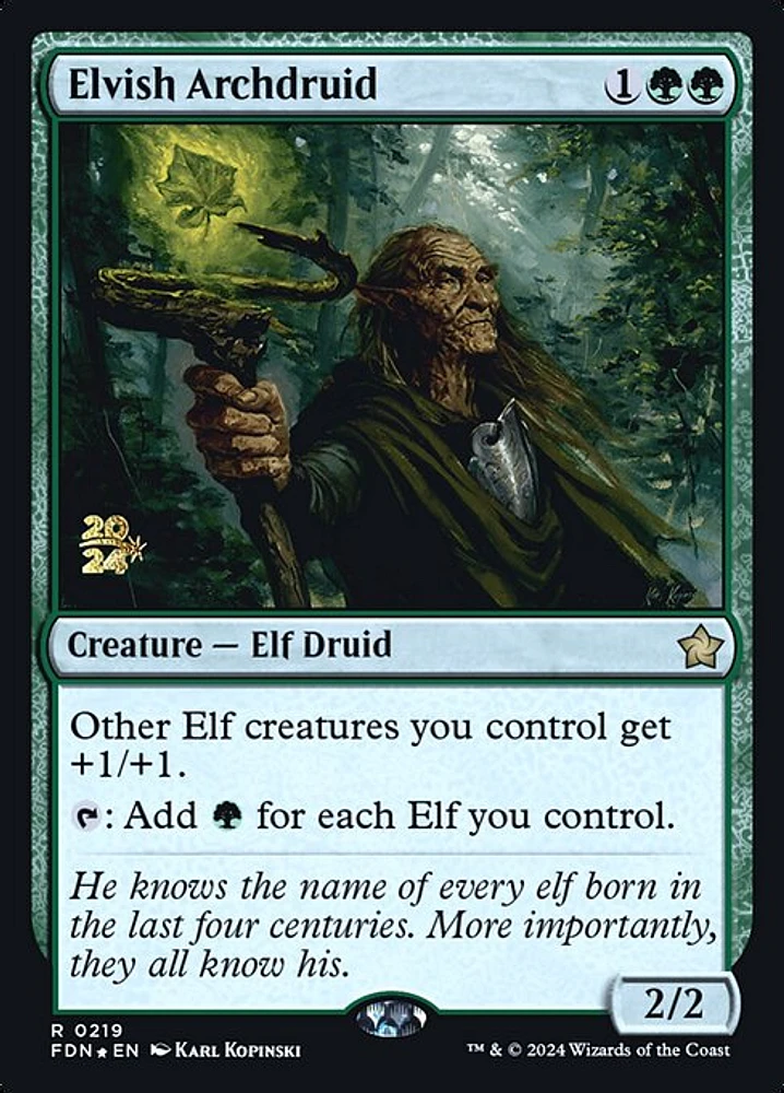 Elvish Archdruid - Foil - Prerelease Promo