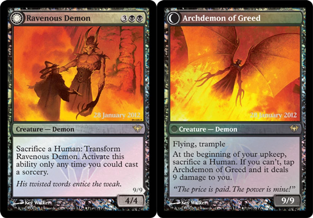 Ravenous Demon // Archdemon of Greed - Foil - Prerelease Promo