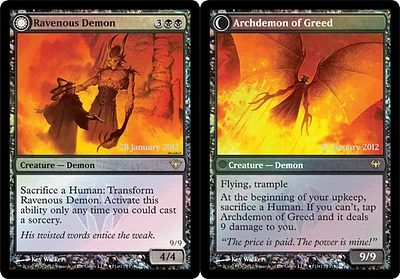 Ravenous Demon // Archdemon of Greed - Foil - Prerelease Promo