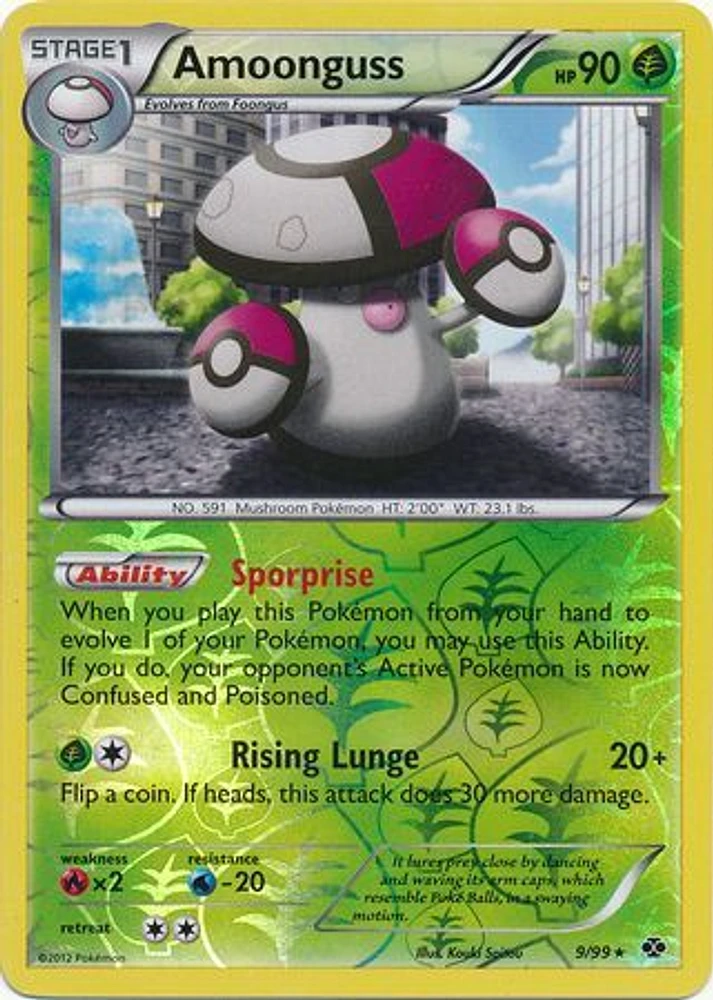 Amoonguss - 9/99 - Rare - Reverse Holo