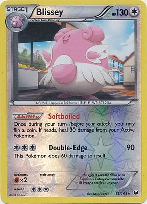 Blissey - 82/108 - Holo Rare - Reverse Holo