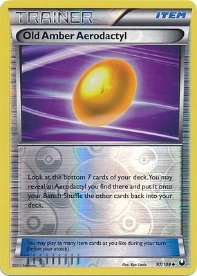 Old Amber Aerodactyl - 97/108 - Uncommon - Reverse Holo