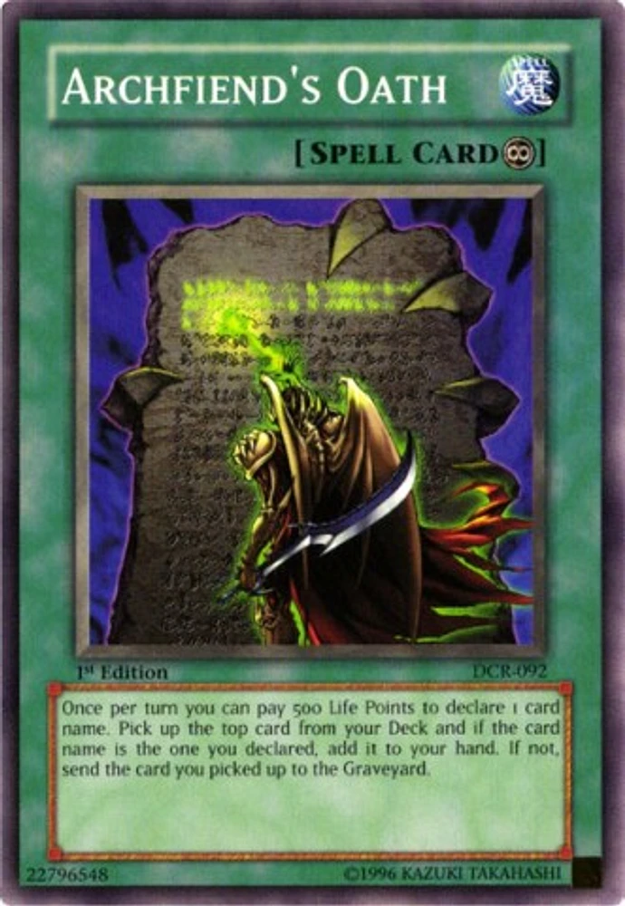 Archfiend's Oath - DCR-092 - Common - 1st Edition