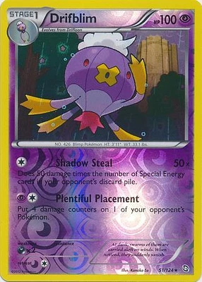 Drifblim - 51/124 - Rare - Reverse Holo