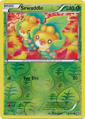 Sewaddle - 8/135 - Common - Reverse Holo