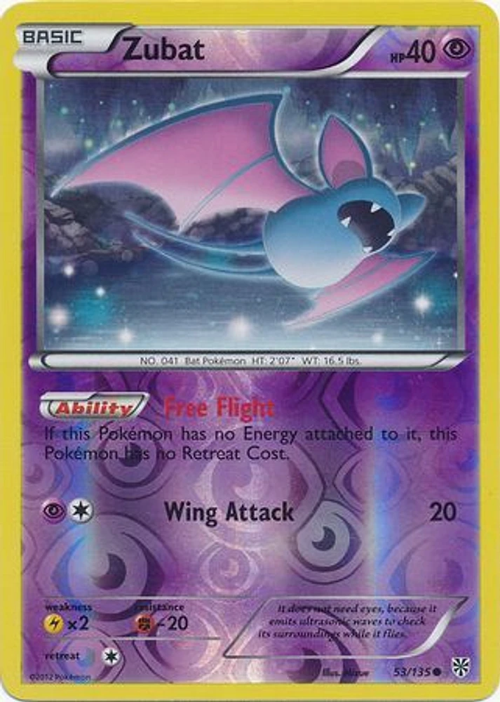 Zubat - 53/135 - Common - Reverse Holo