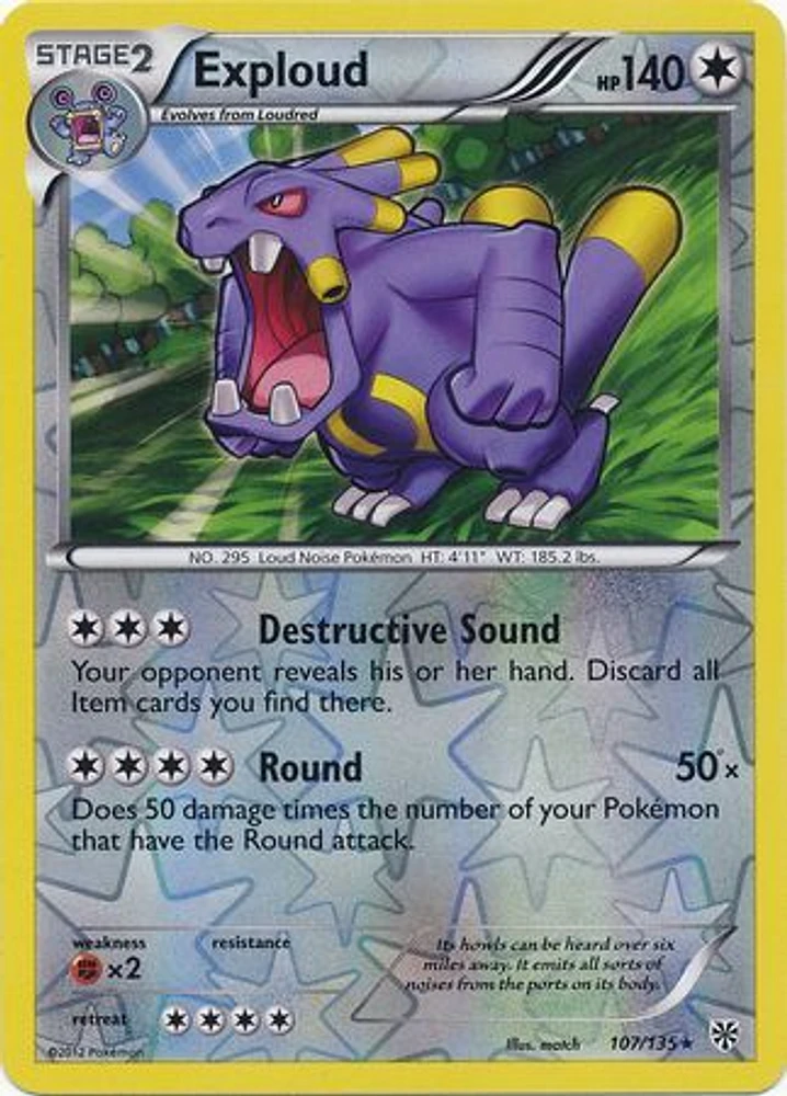 Exploud - 107/135 - Rare - Reverse Holo