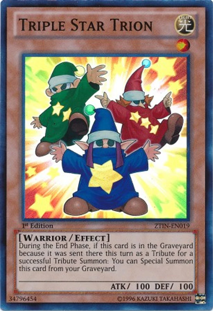 Triple Star Trion - ZTIN-EN019 - Super Rare - 1st Edition