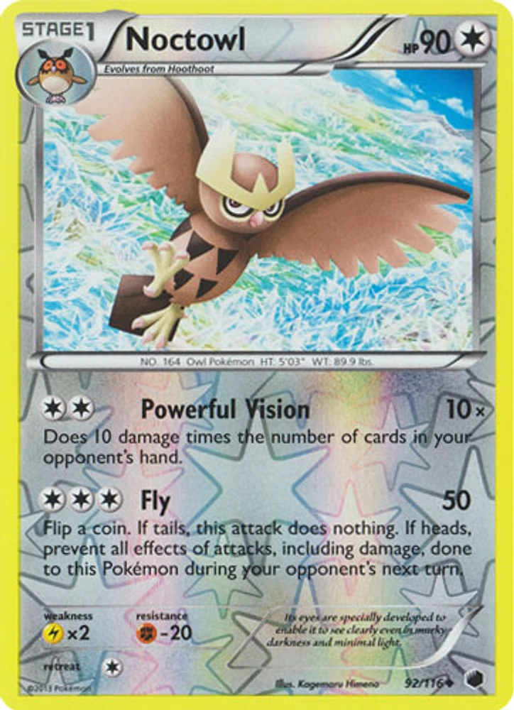 Noctowl - 92/116 - Uncommon - Reverse Holo