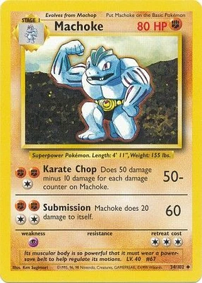 Machoke - 34/102 - Uncommon