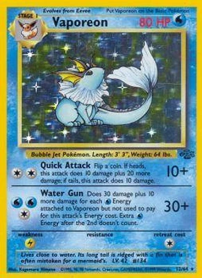 Vaporeon - 12/64 - Holo Rare - Unlimited Edition