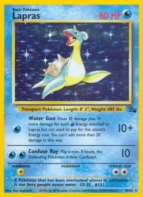 Lapras - 10/62 - Holo Rare - Unlimited Edition